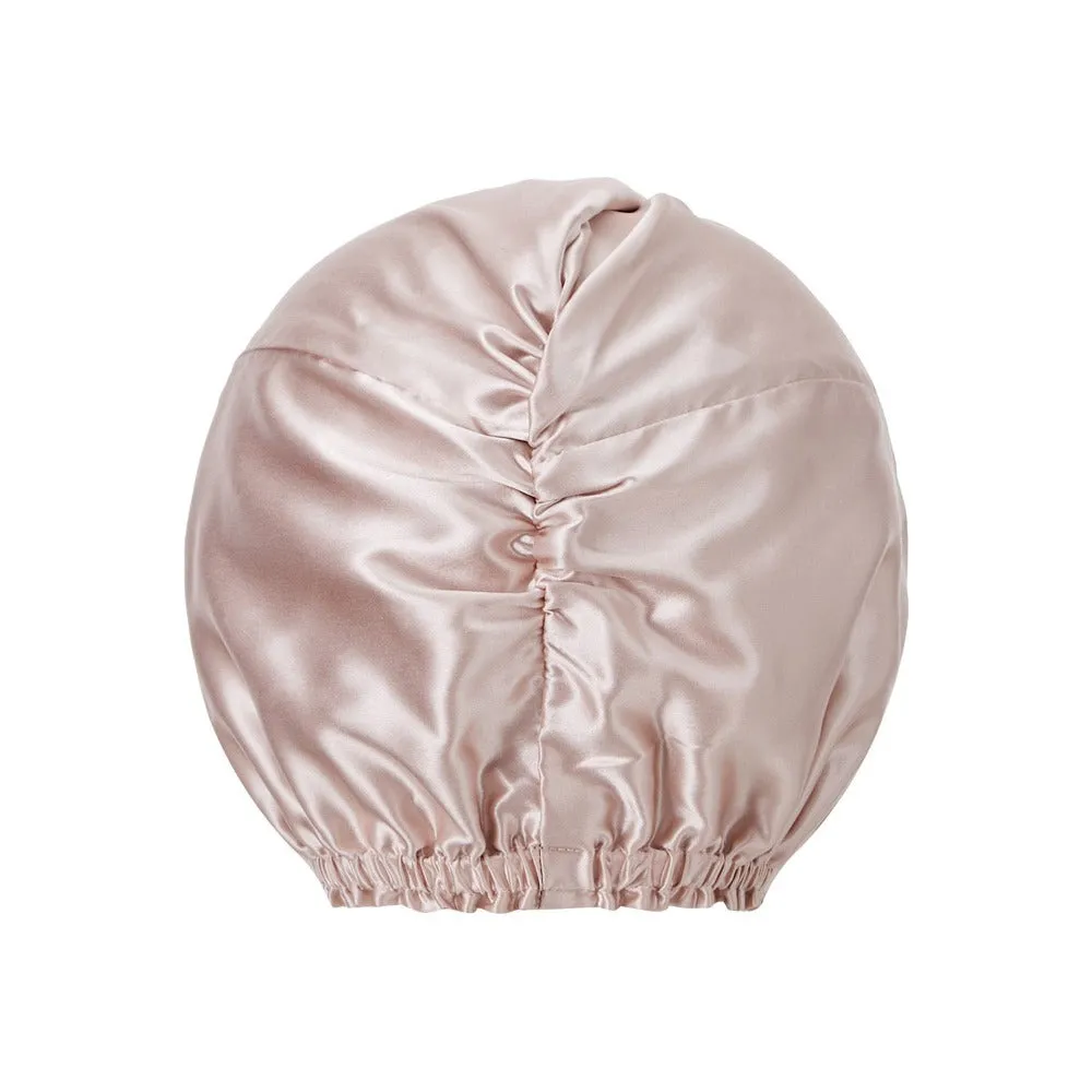 Double Layer Silk Bonnet - Rosy Pink