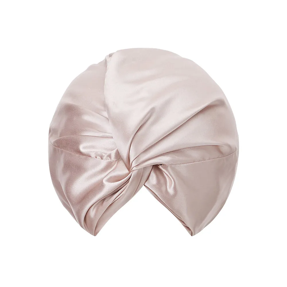 Double Layer Silk Bonnet - Rosy Pink