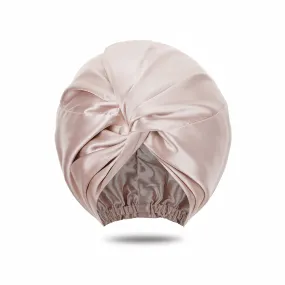 Double Layer Silk Bonnet - Rosy Pink