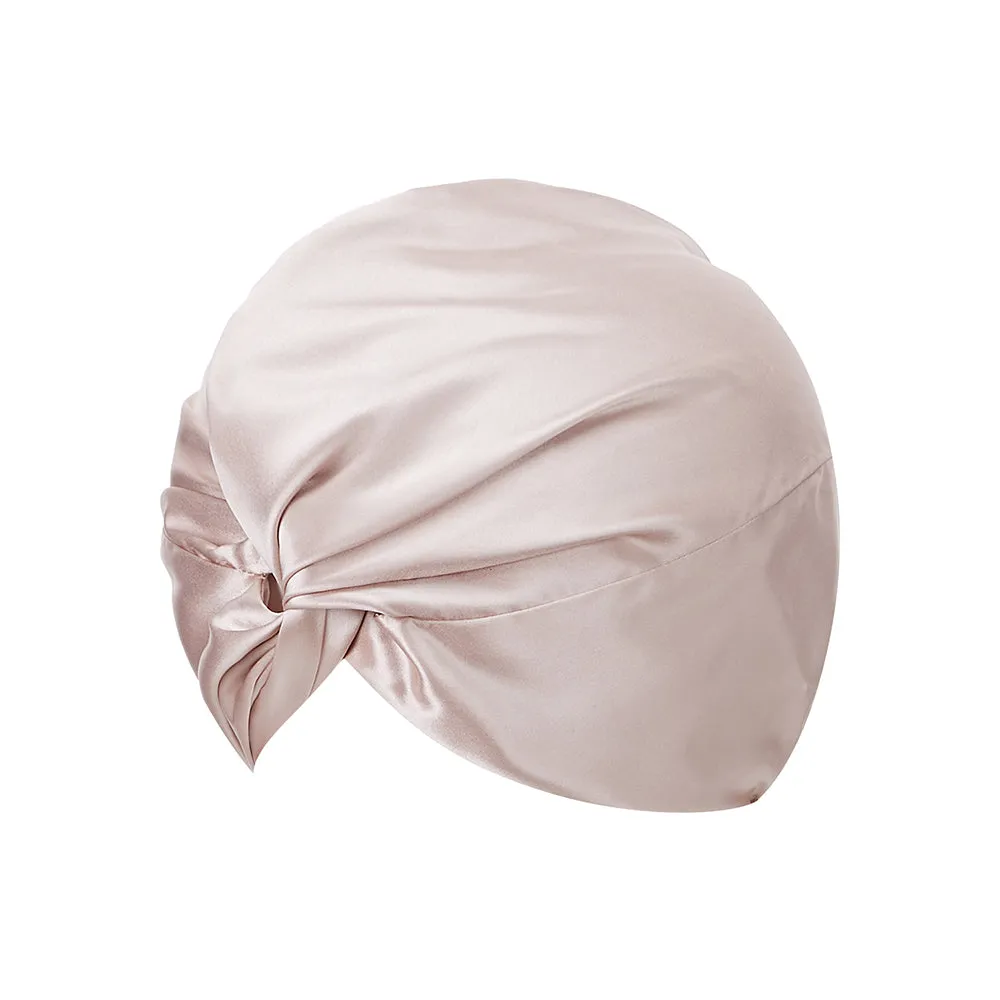 Double Layer Silk Bonnet - Rosy Pink
