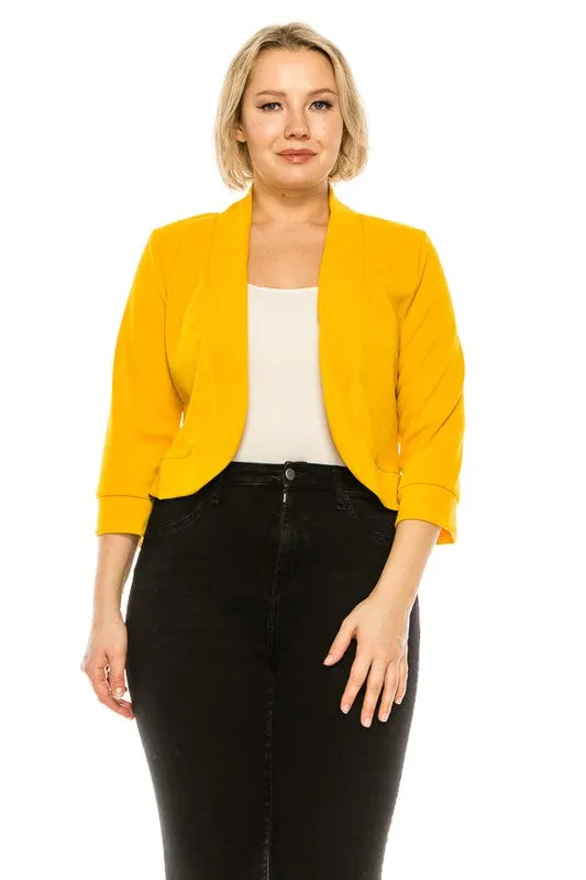 Easy To Love Blazer-Plus Size