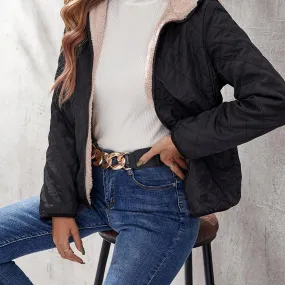 Emma | Quilted zippered jacket with hood