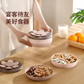 FaSoLa Pink Petal Double-Layer Snack Box