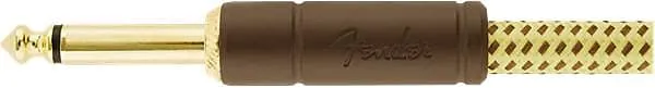 Fender Deluxe Series Instrument Cable, Straight/Angle, 15', Tweed