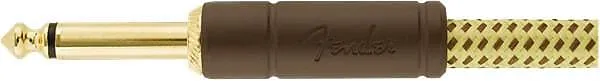 Fender Deluxe Series Instrument Cable, Straight/Angle, 18.6', Tweed