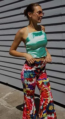 Floral Flared 70's style Pants