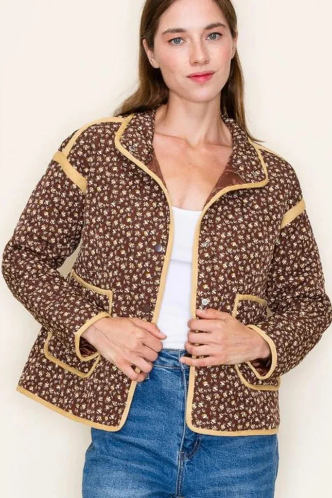 Floral Quilted Jacket- FINAL SALE