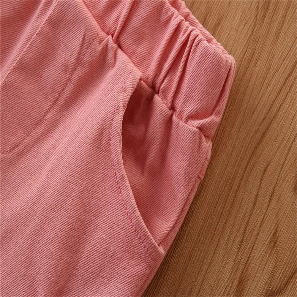 Girls Pink Ripped Denim Flared Jeans Buy Wholesale Kids Clothes
