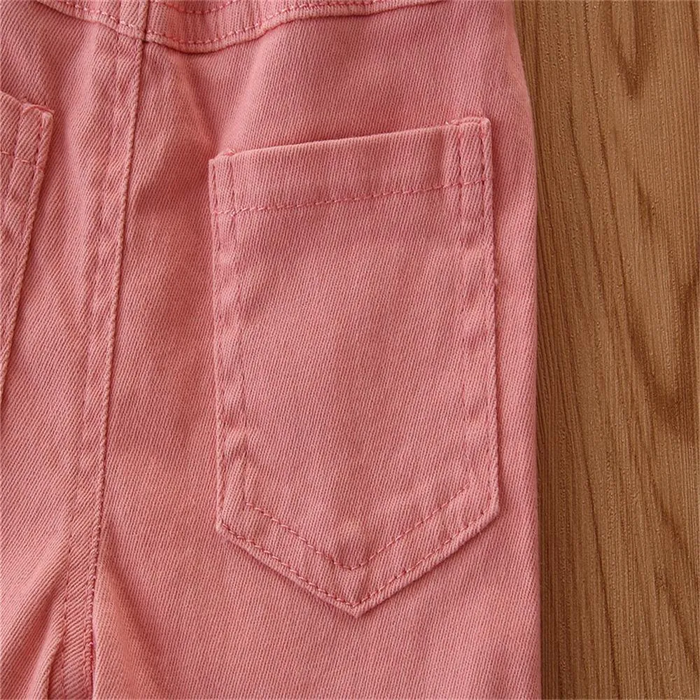 Girls Pink Ripped Denim Flared Jeans Buy Wholesale Kids Clothes