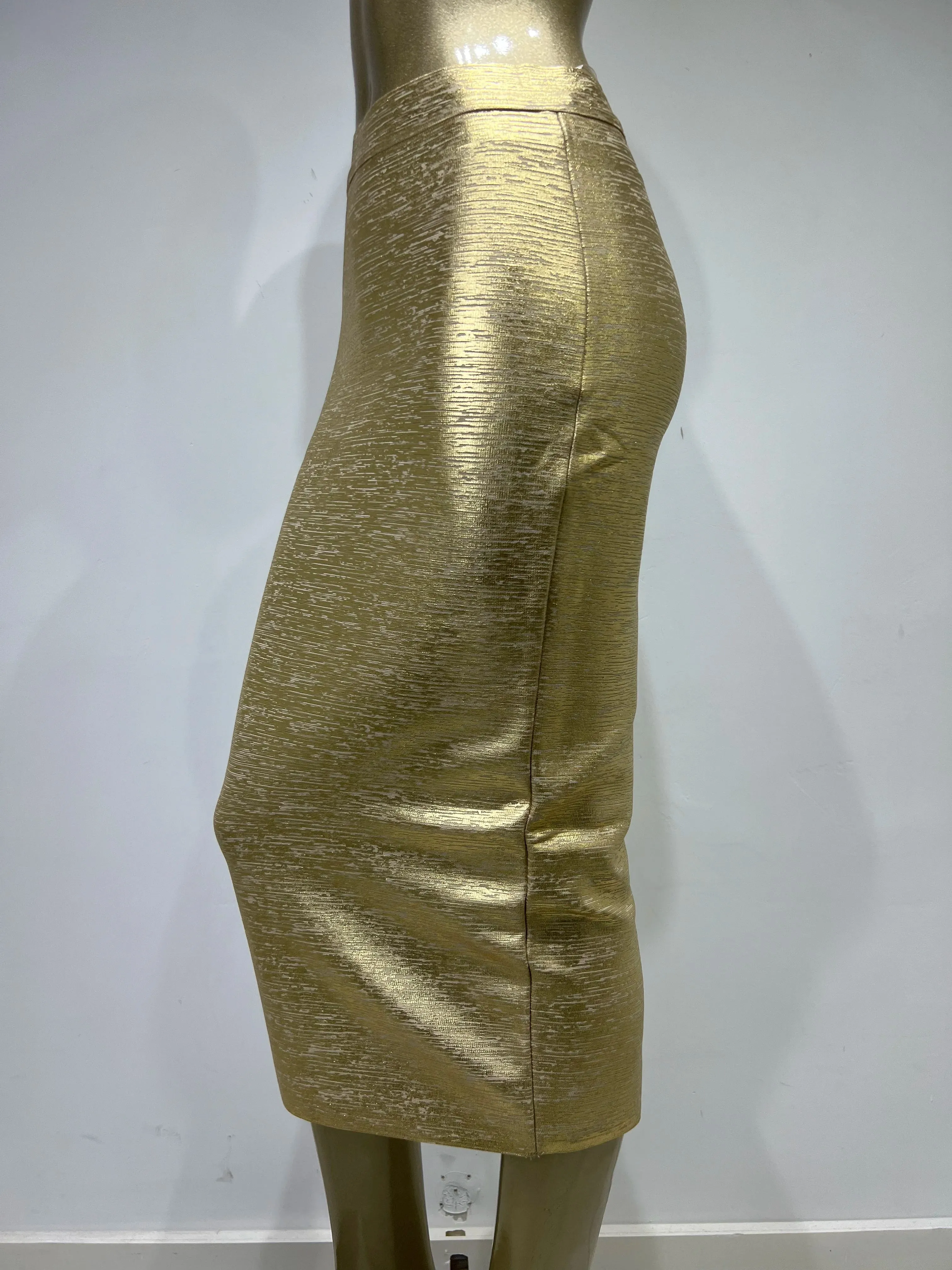 Gold Silver Bandage bodycon Skirt