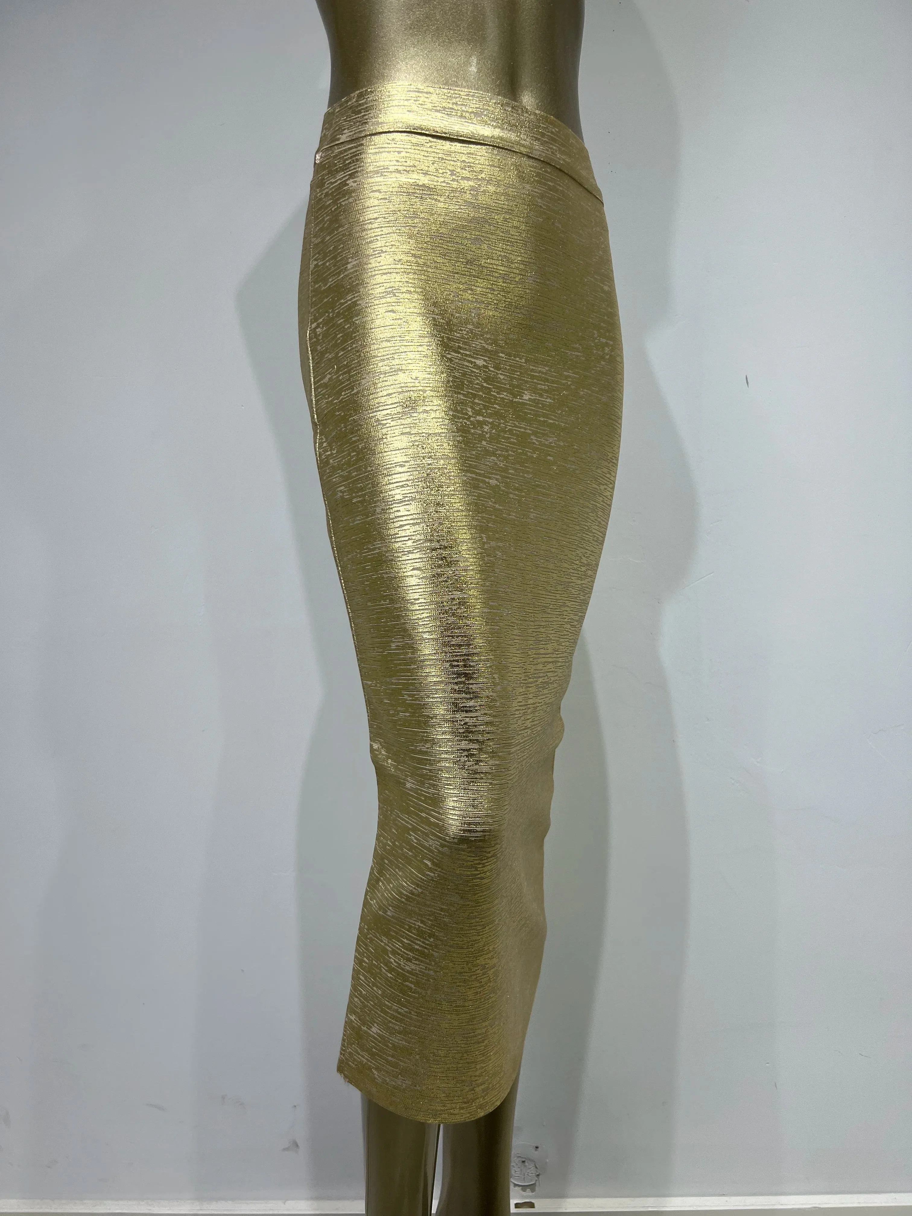 Gold Silver Bandage bodycon Skirt