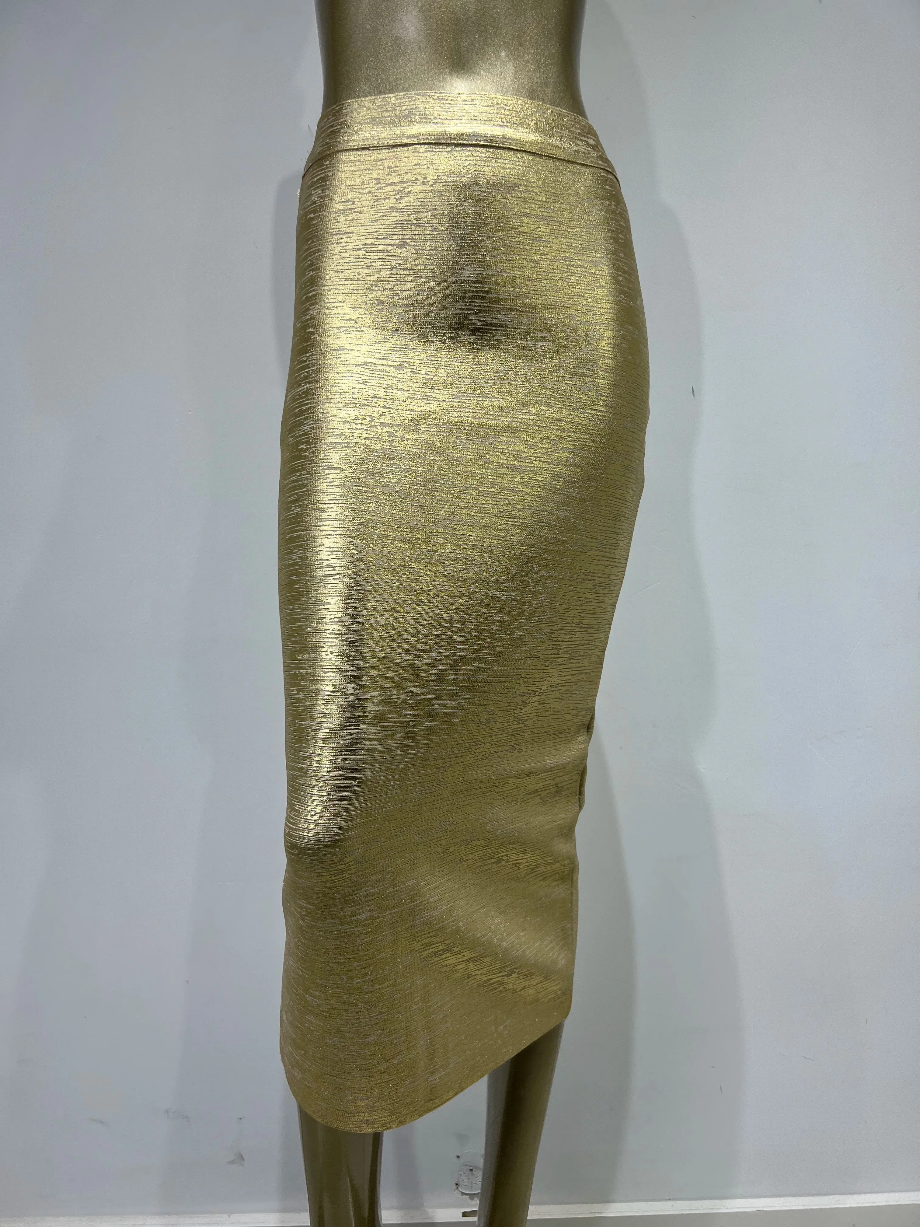 Gold Silver Bandage bodycon Skirt