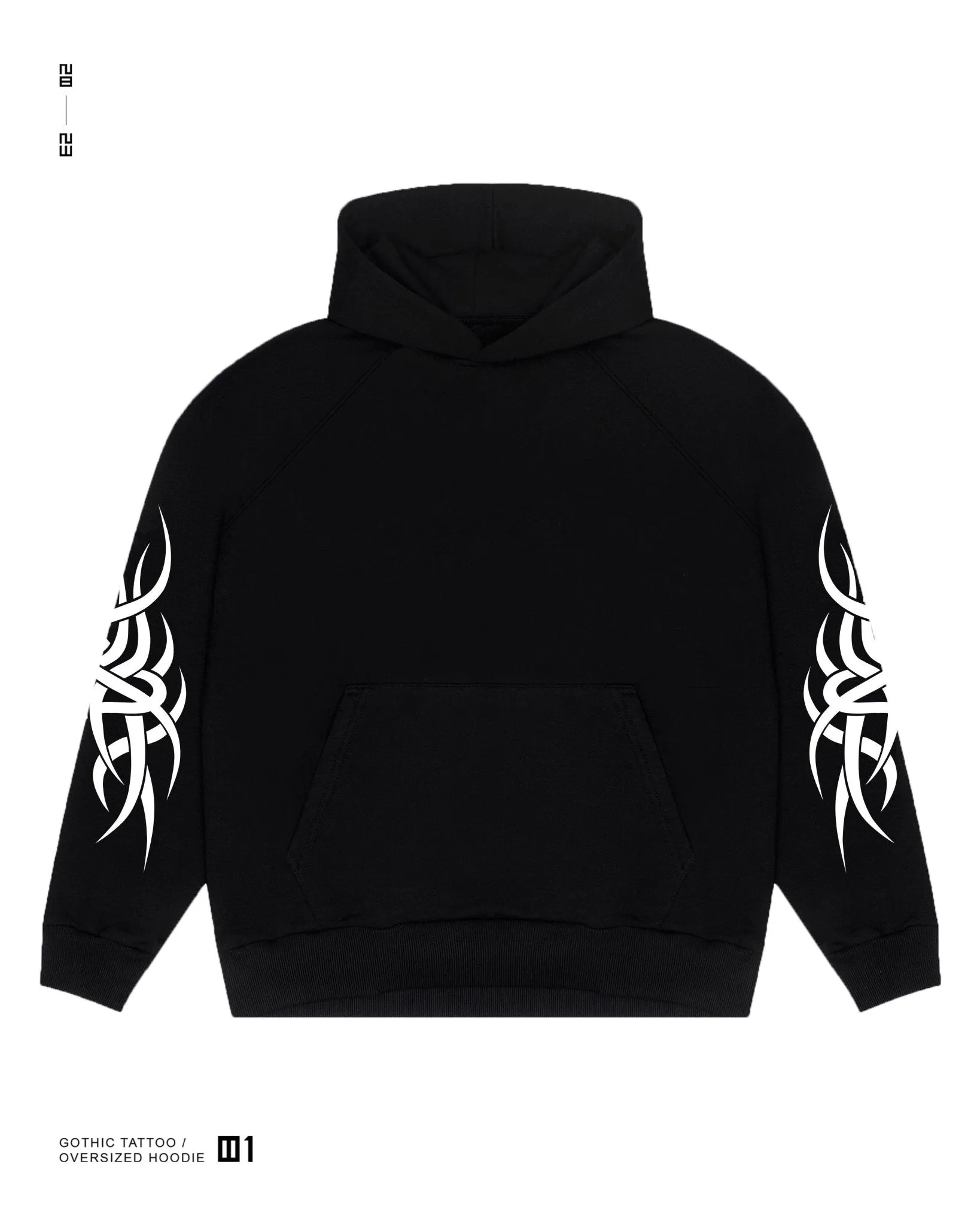 Gothic Tattoo / Oversized Hoodie