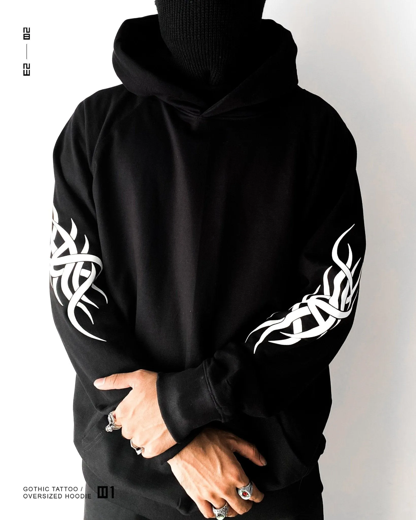 Gothic Tattoo / Oversized Hoodie