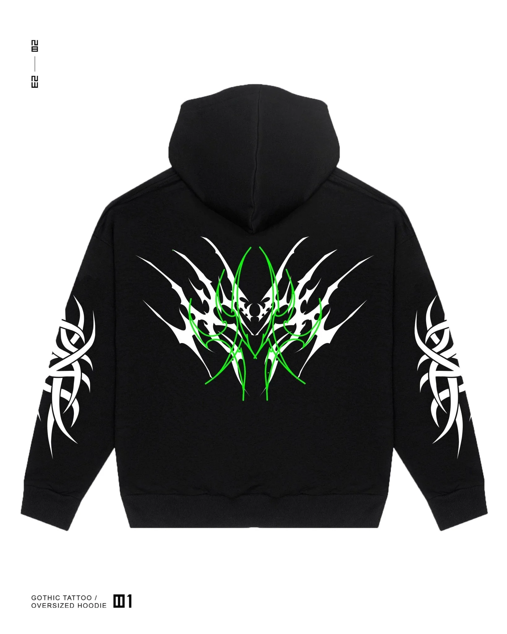 Gothic Tattoo / Oversized Hoodie