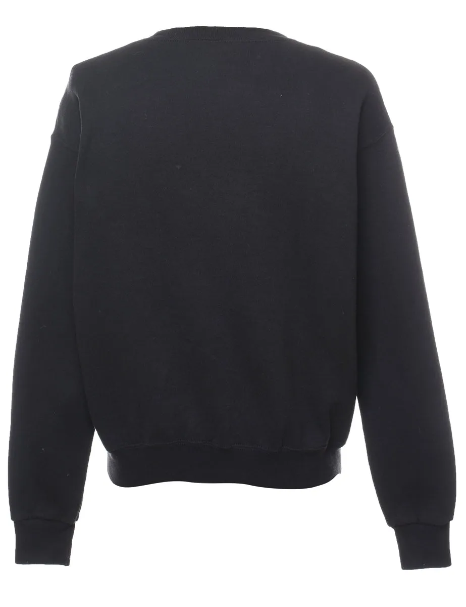 Hawkeyes Black Printed NFL Sweatshirt  - XL