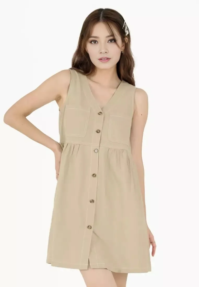 Highlight Trim Mini Dress