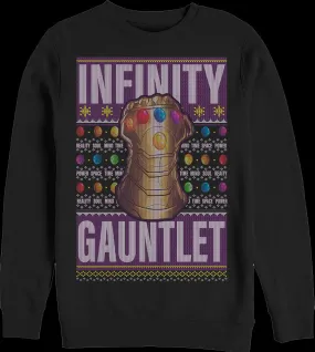 Infinity Gauntlet Faux Ugly Sweater Marvel Comics Christmas Sweatshirt