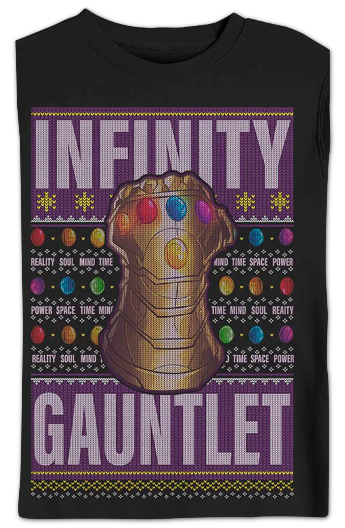 Infinity Gauntlet Faux Ugly Sweater Marvel Comics Christmas Sweatshirt