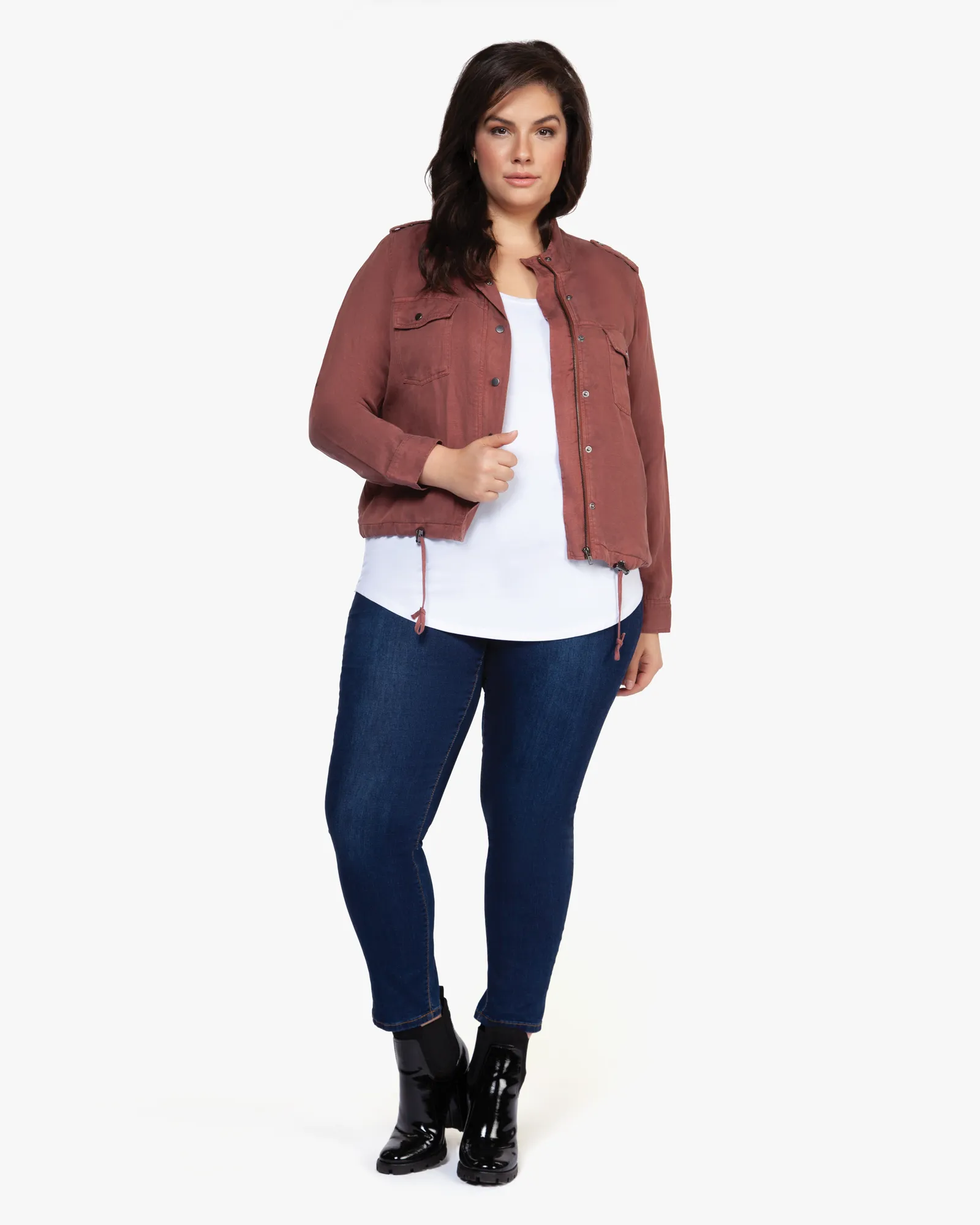 Isadora Cargo Jacket | Burgundy