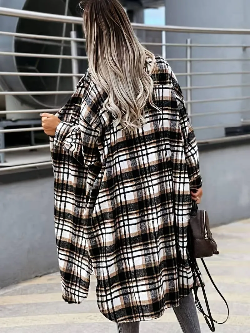 Ivyshape | Checked Shirt Jackets Coat