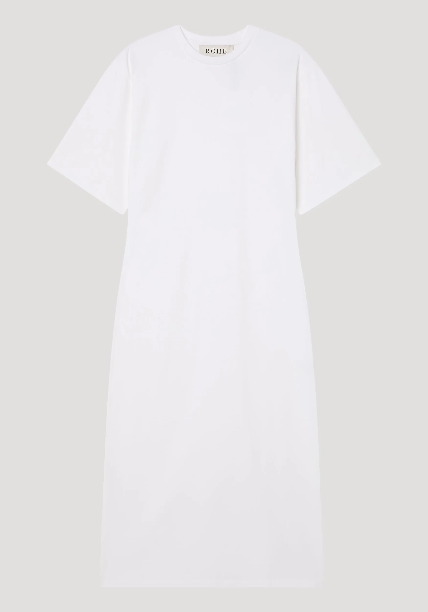 Jersey fitted t-shirt dress | optic white
