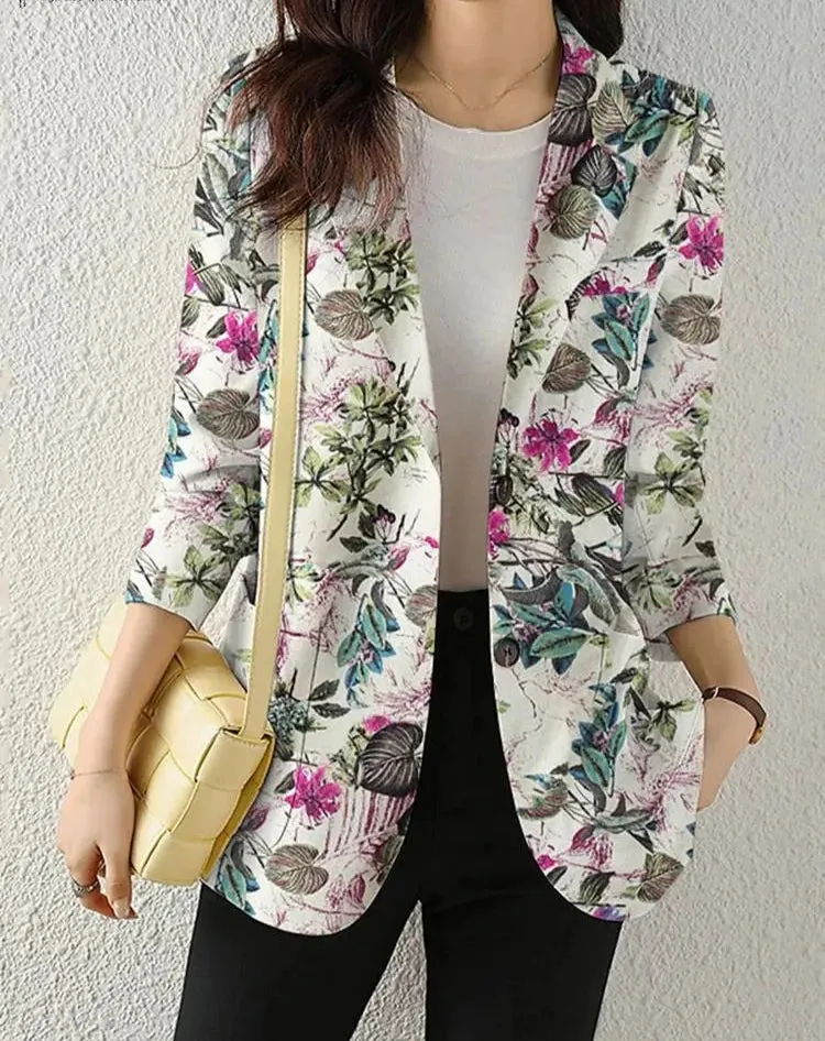 Katja Floral Blazer | Elegante blazer met bloemenmotief voor dames