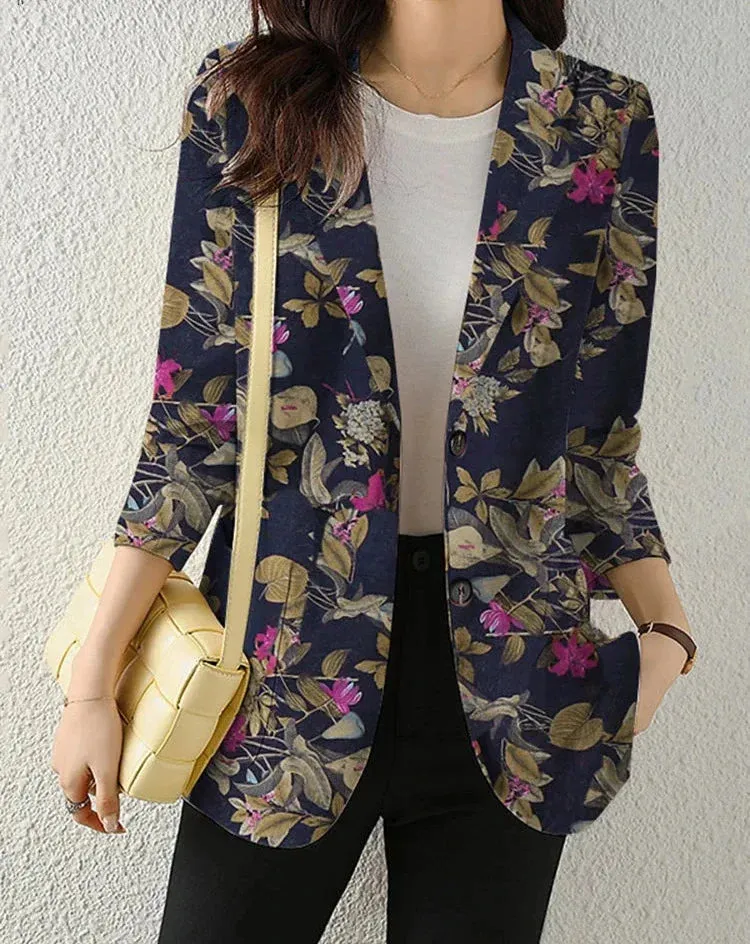 Katja Floral Blazer | Elegante blazer met bloemenmotief voor dames