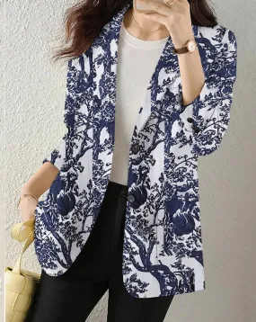 Katja Floral Blazer | Elegante blazer met bloemenmotief voor dames
