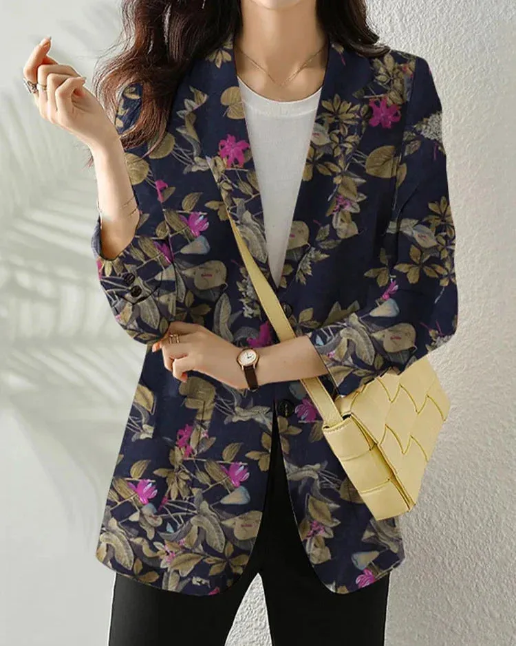 Katja Floral Blazer | Elegante blazer met bloemenmotief voor dames
