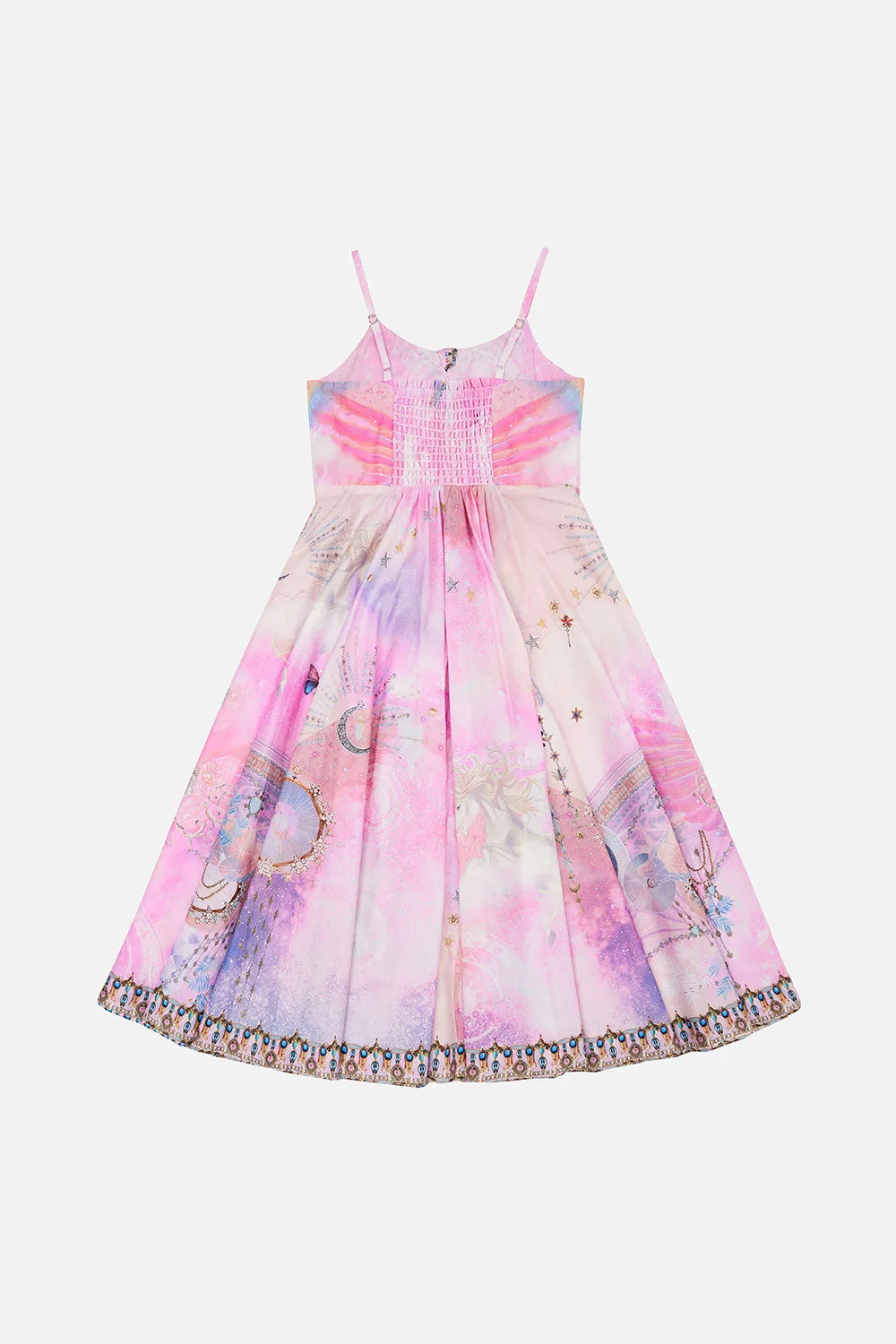 KIDS TIE FRONT MAXI DRESS 12-14 WINGS OF PEGASUS