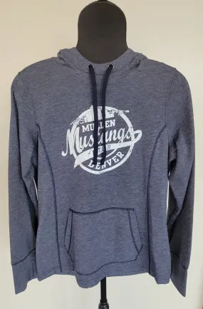 Ladies Navy Heather Hoodie