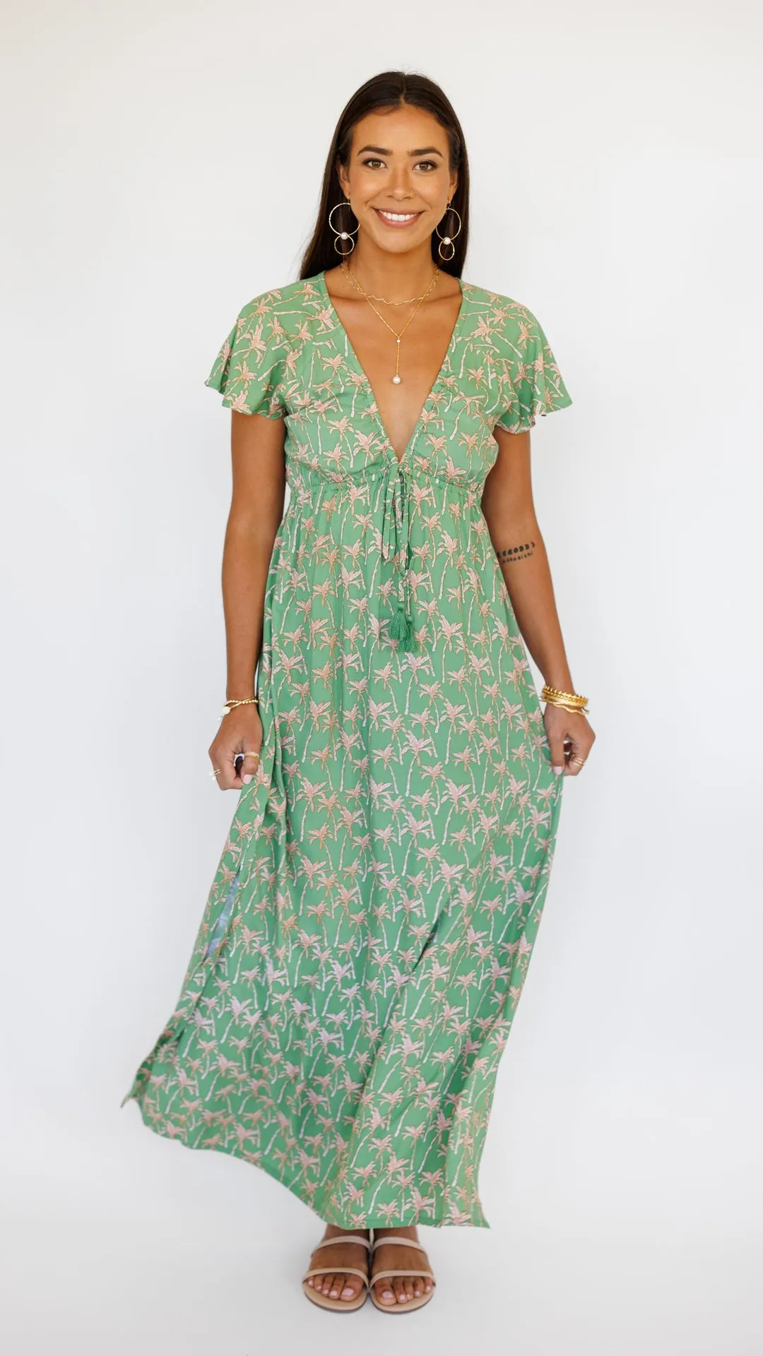 Leilani Dress / Palm Peppermint