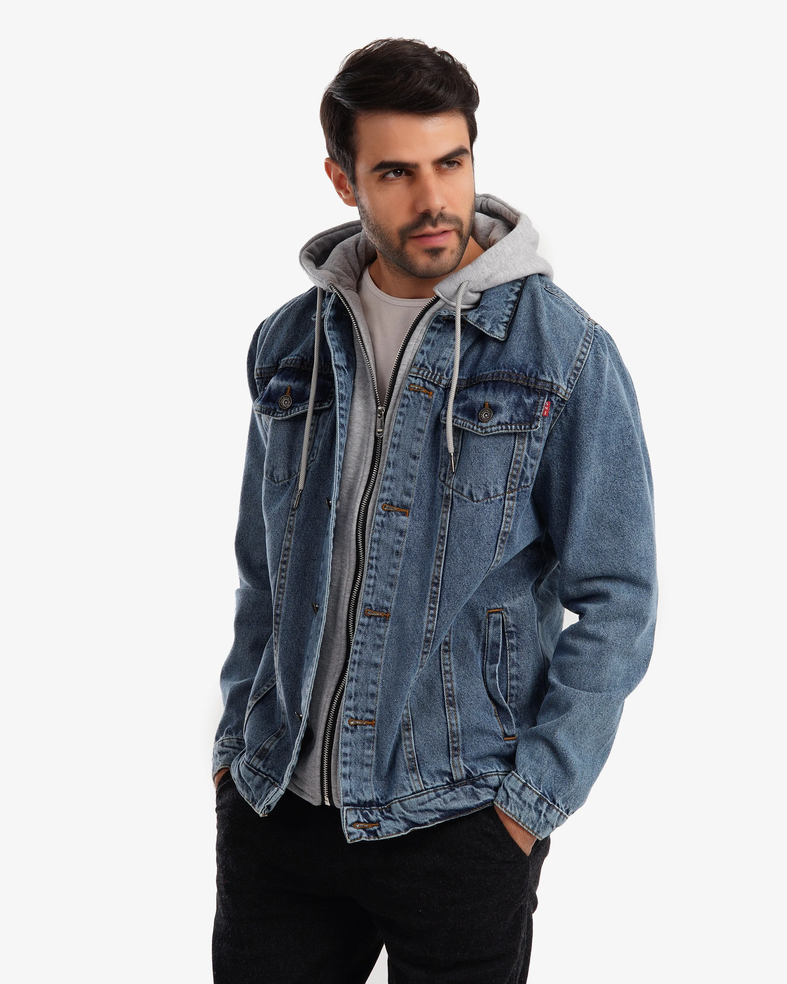 Melton denim jacket