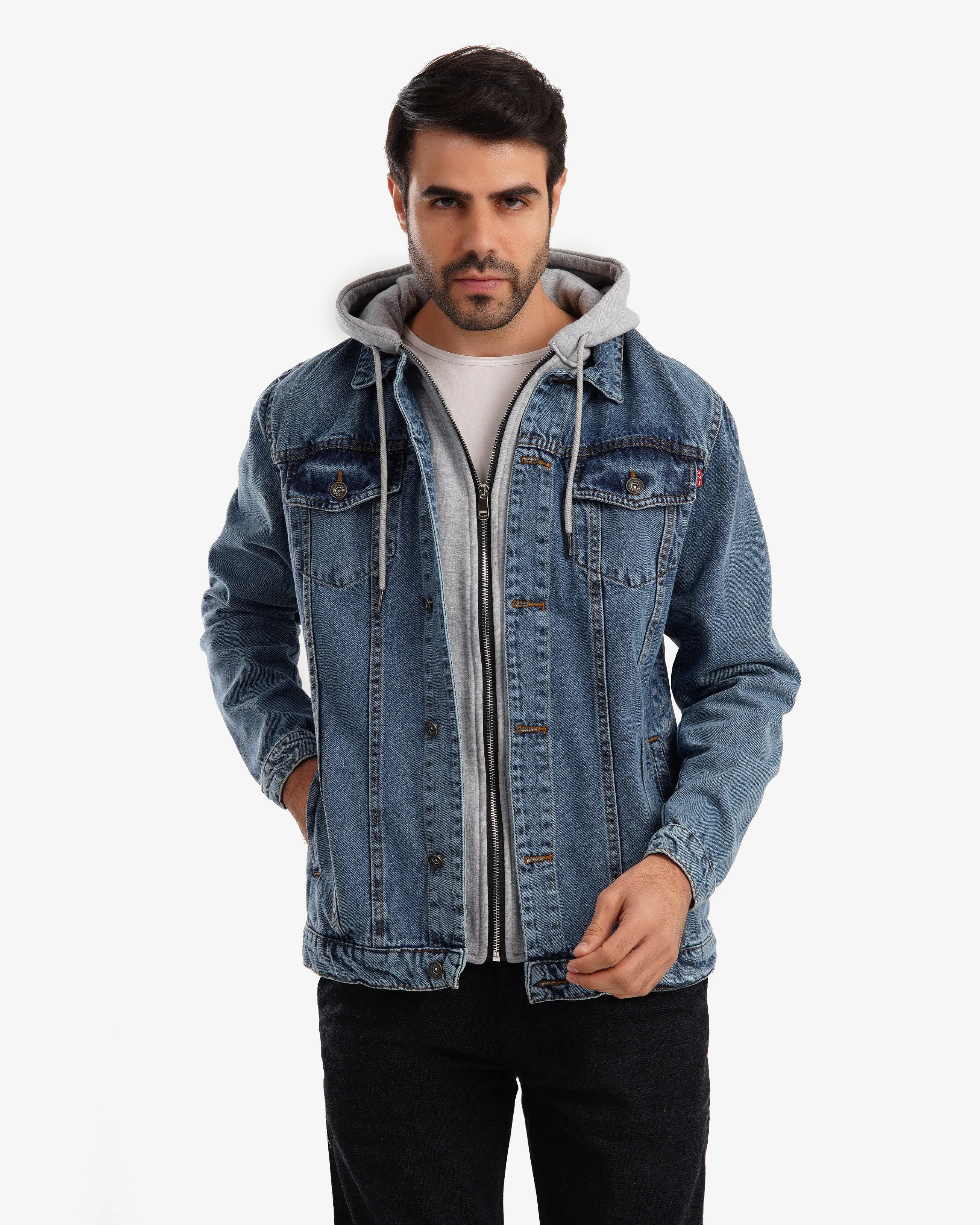 Melton denim jacket