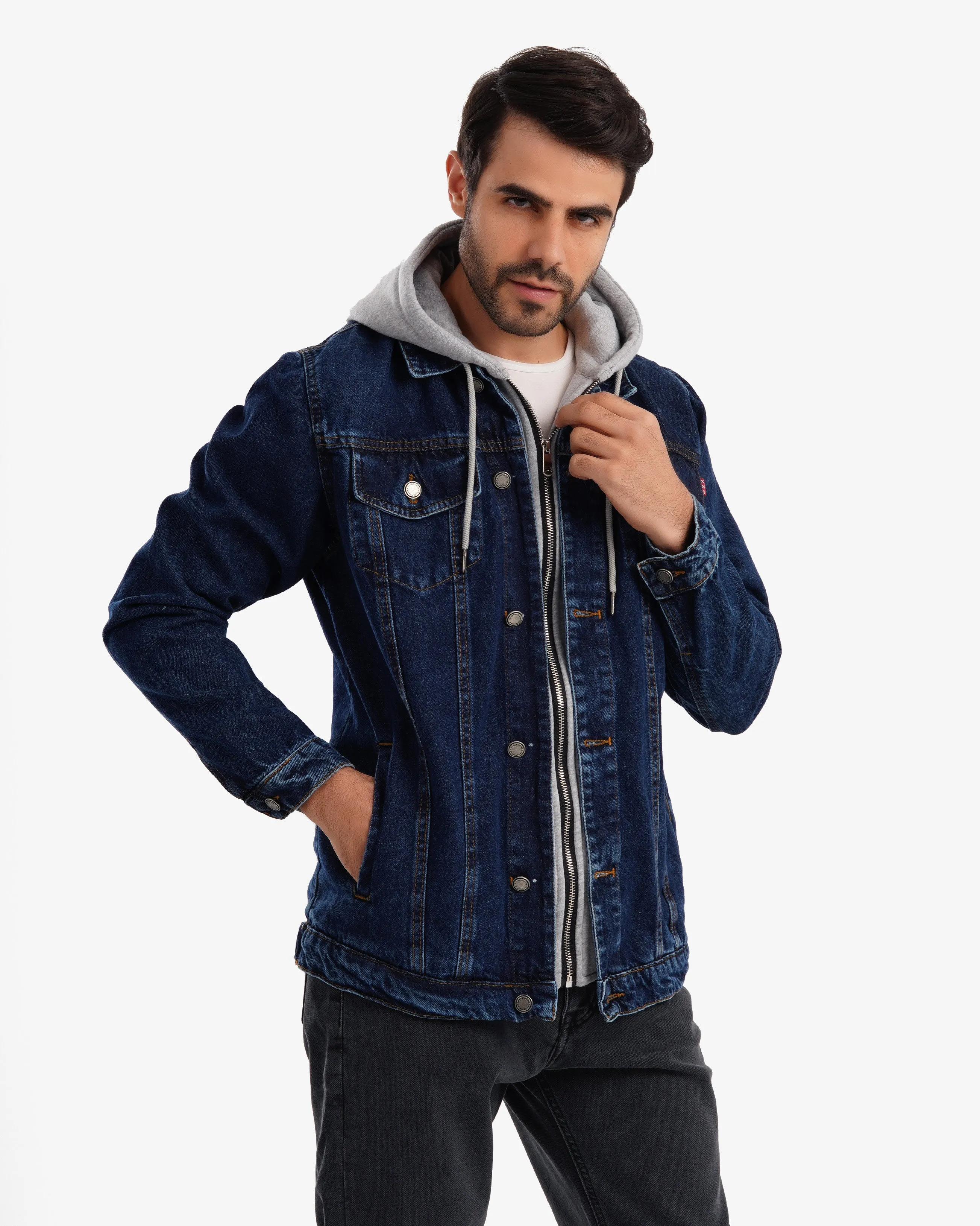 Melton denim jacket