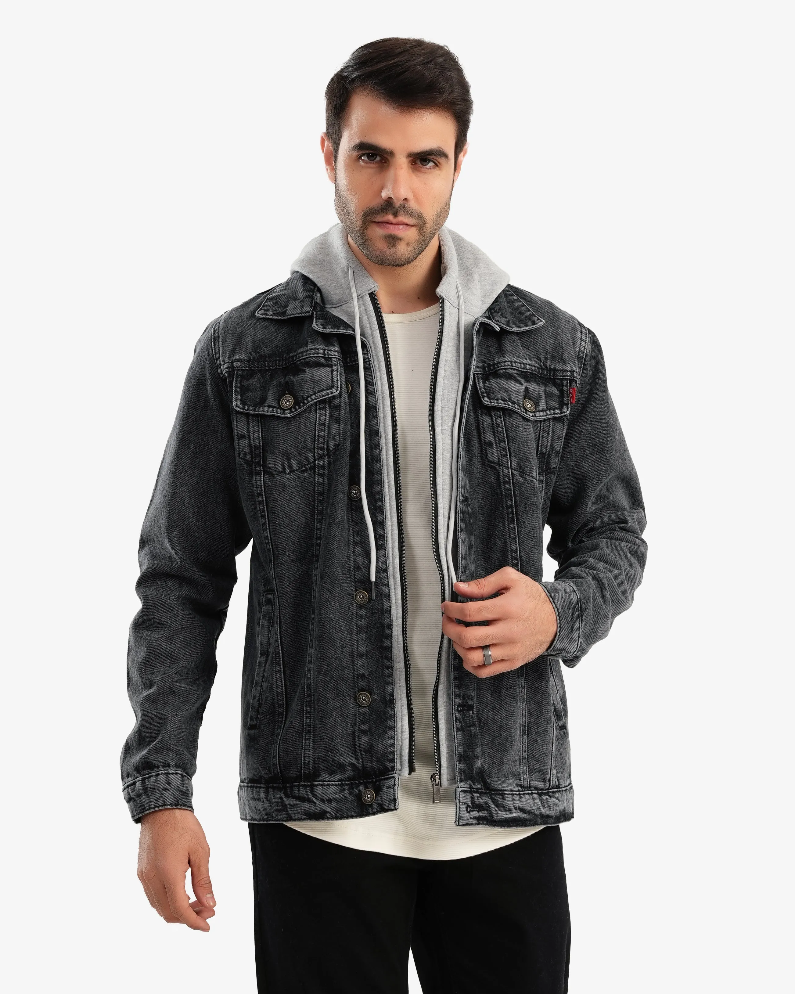 Melton denim jacket