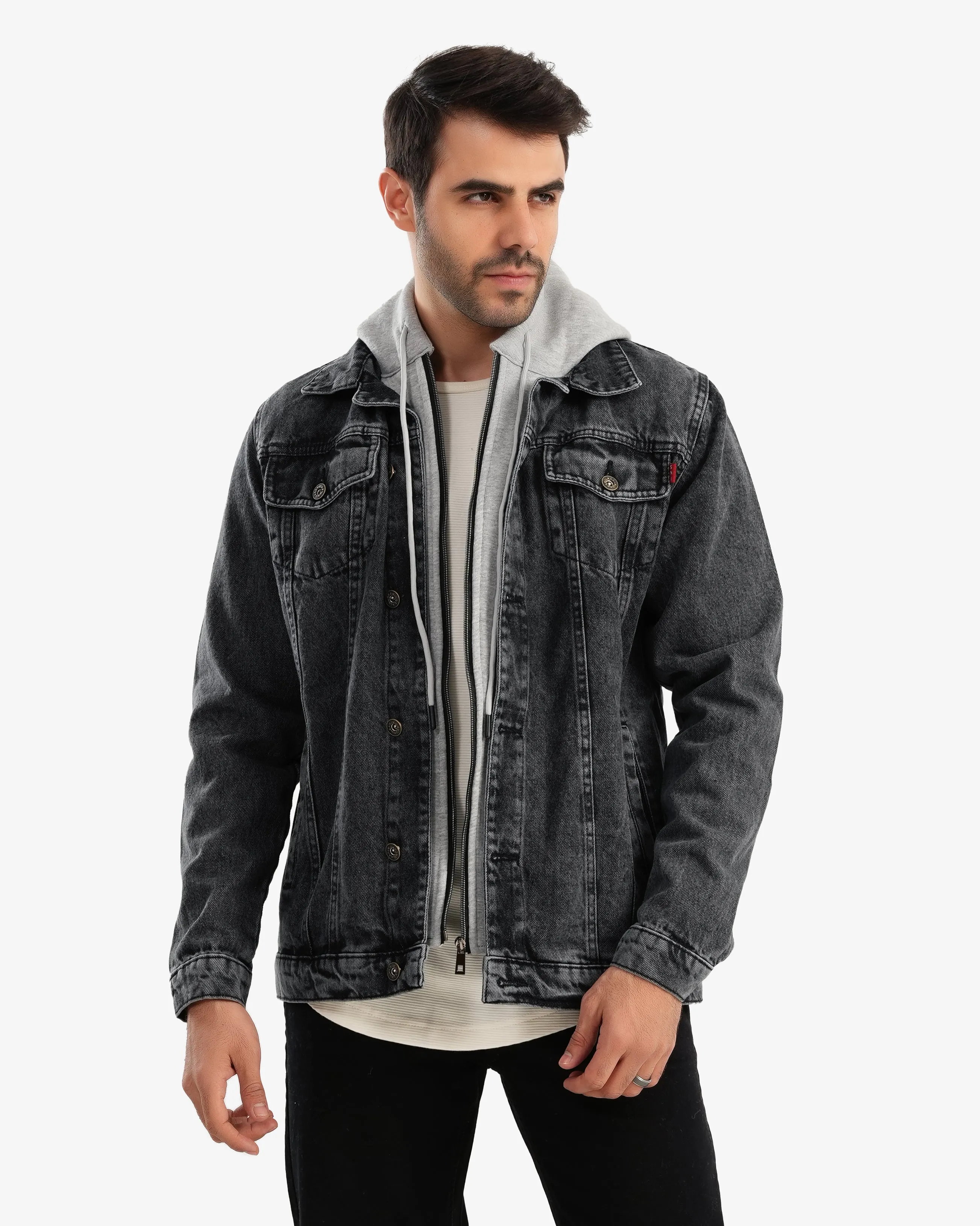 Melton denim jacket