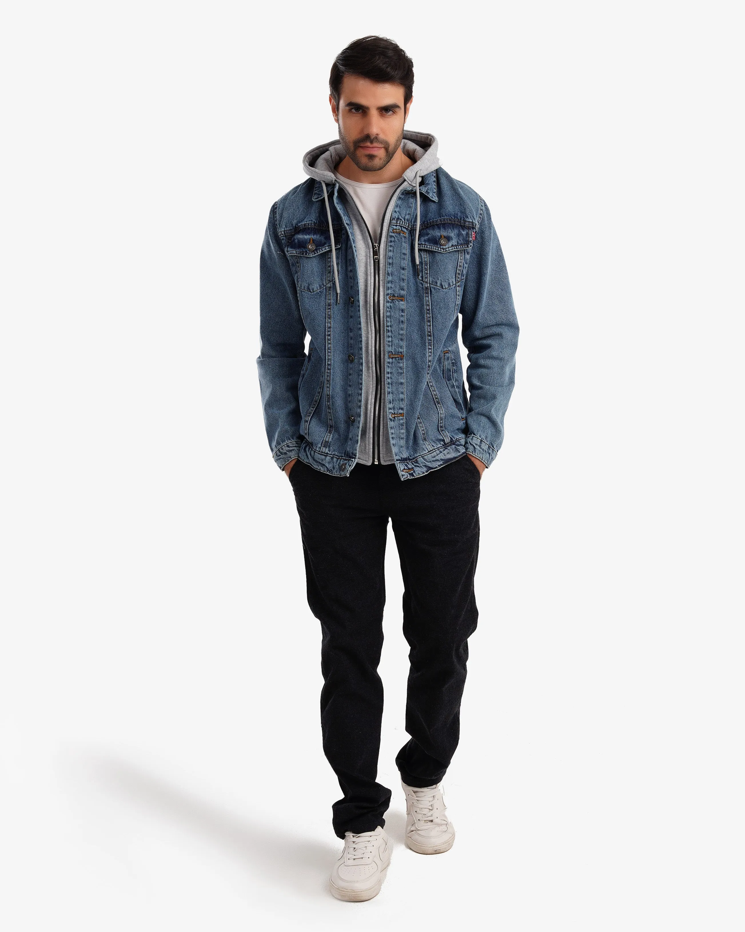 Melton denim jacket