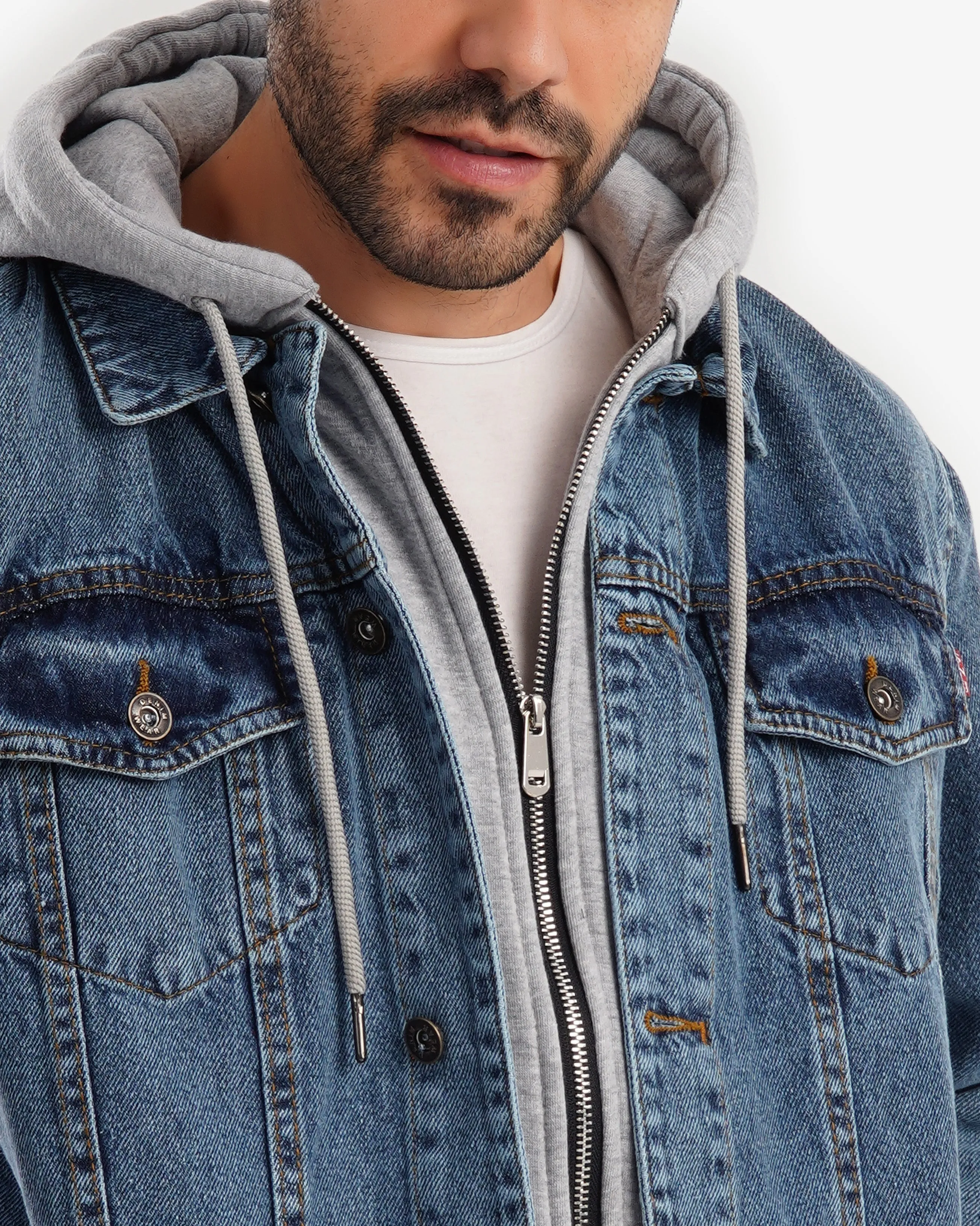 Melton denim jacket