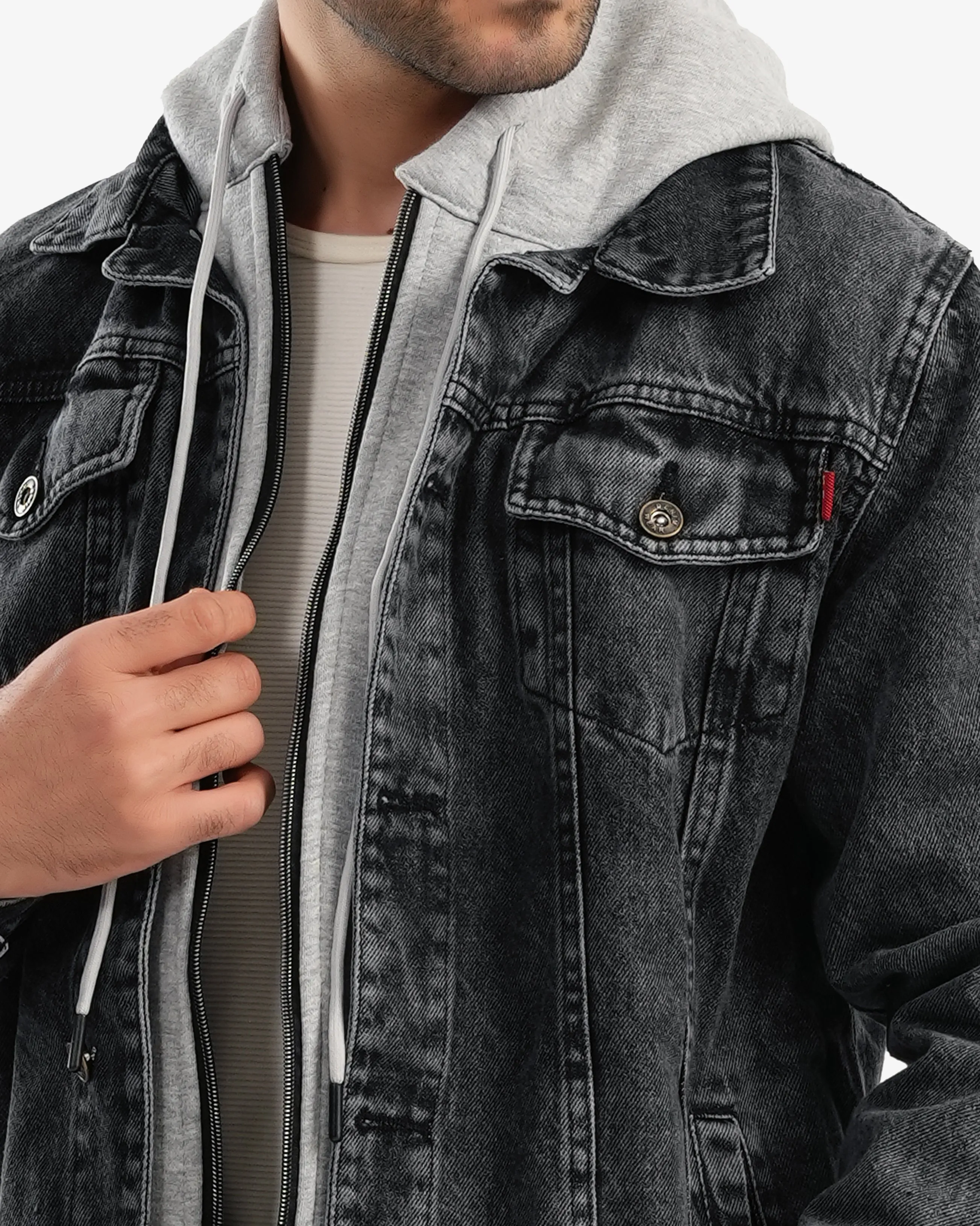 Melton denim jacket
