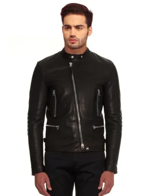 Men Leather Motorcycle Jacket Model MJ 071