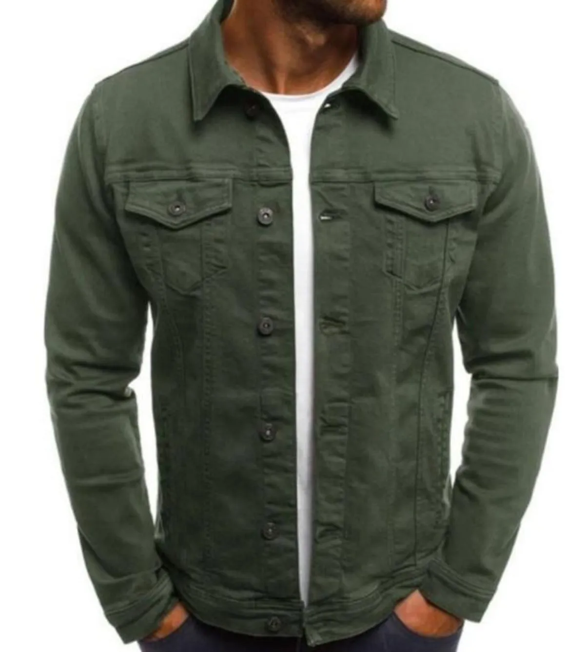 Mens Casual Utility Shirt Jacket