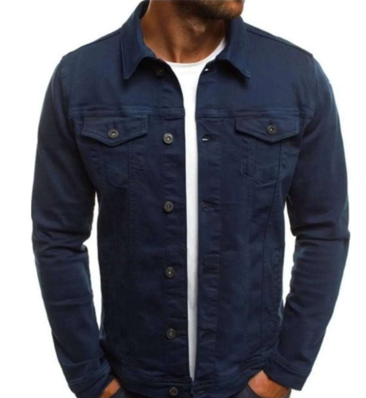 Mens Casual Utility Shirt Jacket