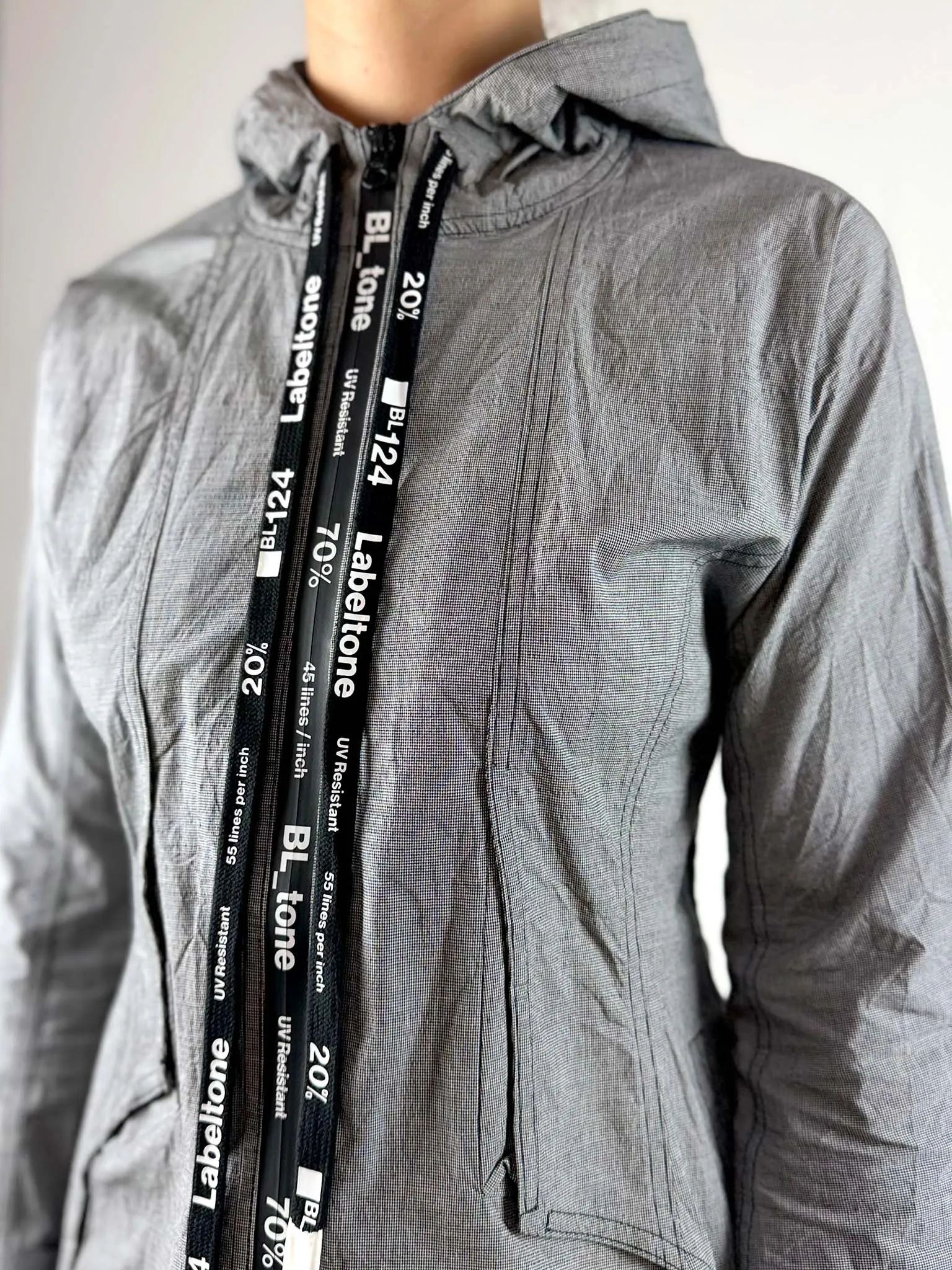 Micro-check Sporty Hooded Jacket '3311104'
