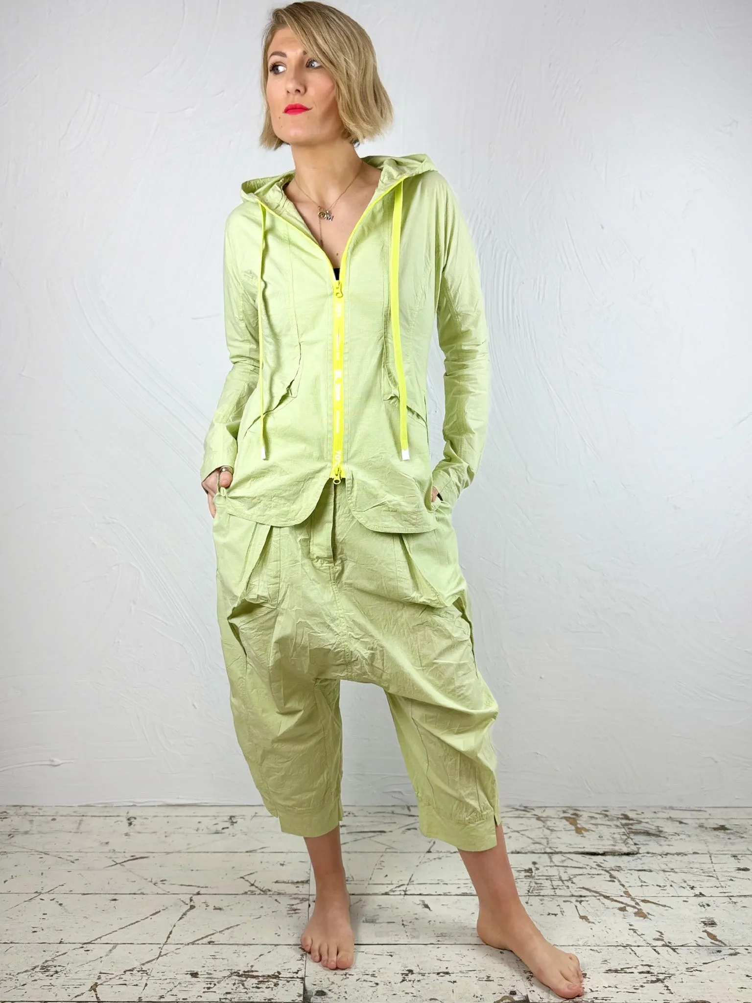 Micro-check Sporty Hooded Jacket '3311104'