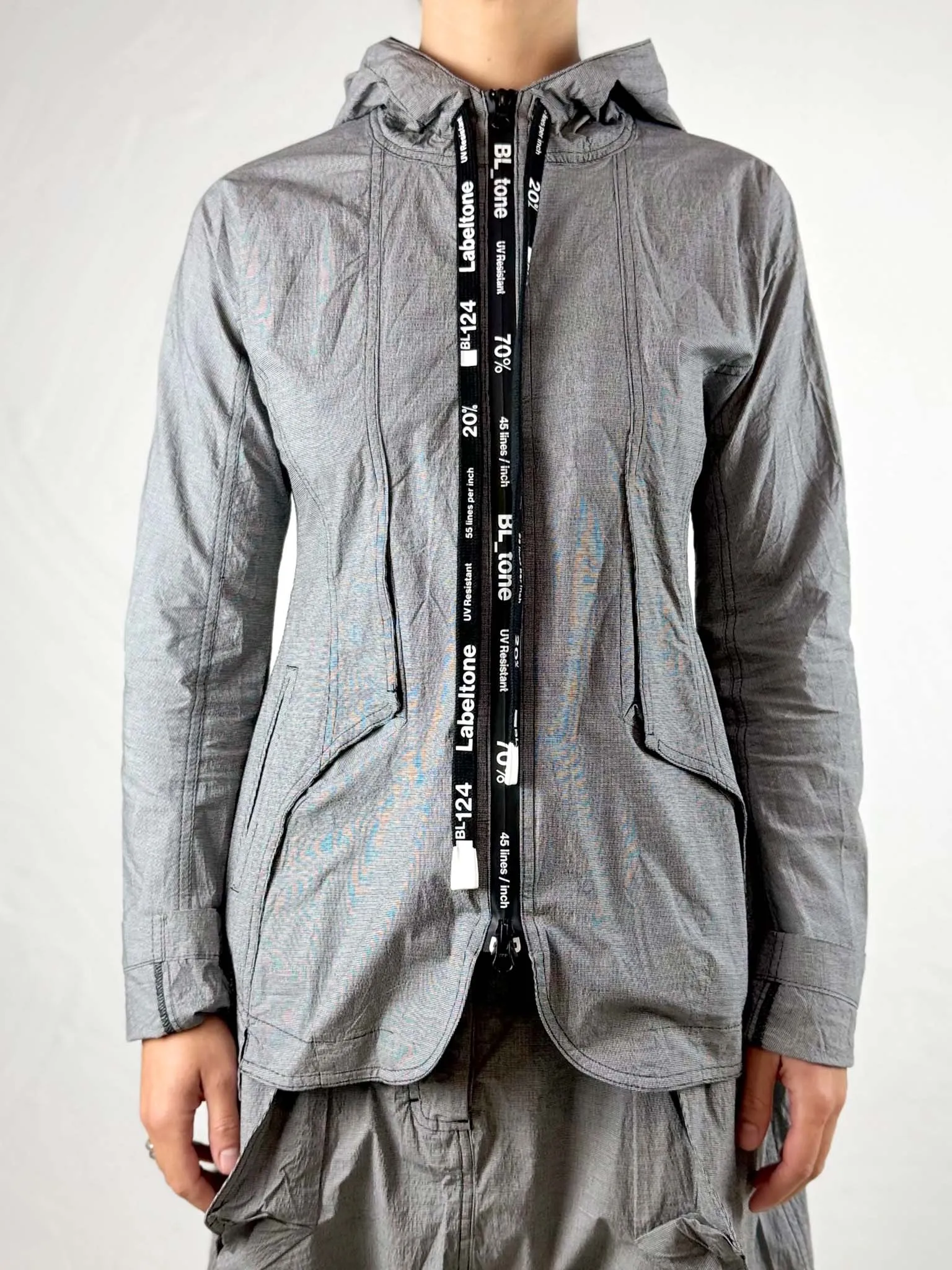 Micro-check Sporty Hooded Jacket '3311104'