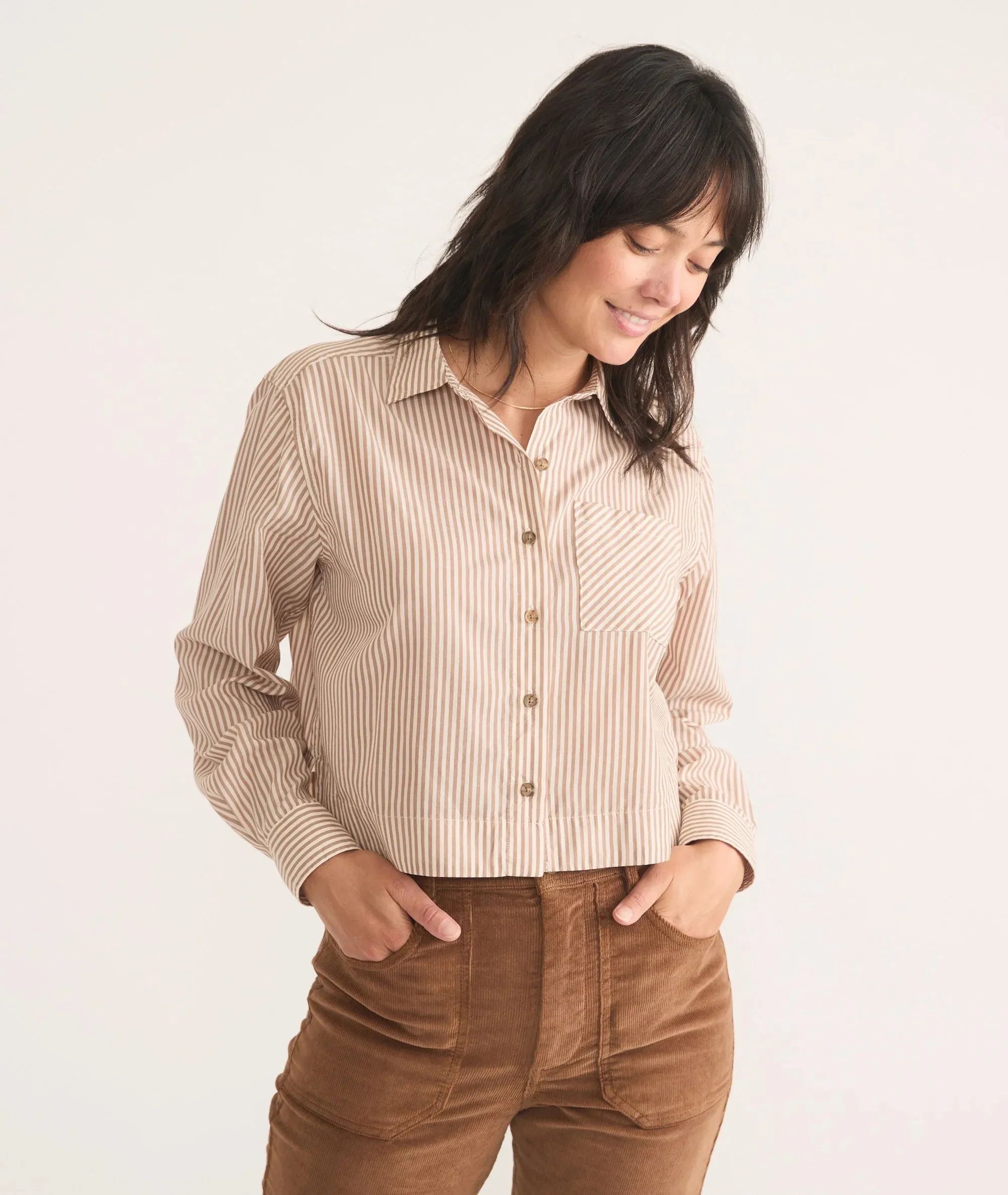 Mila Straight Hem Button Down