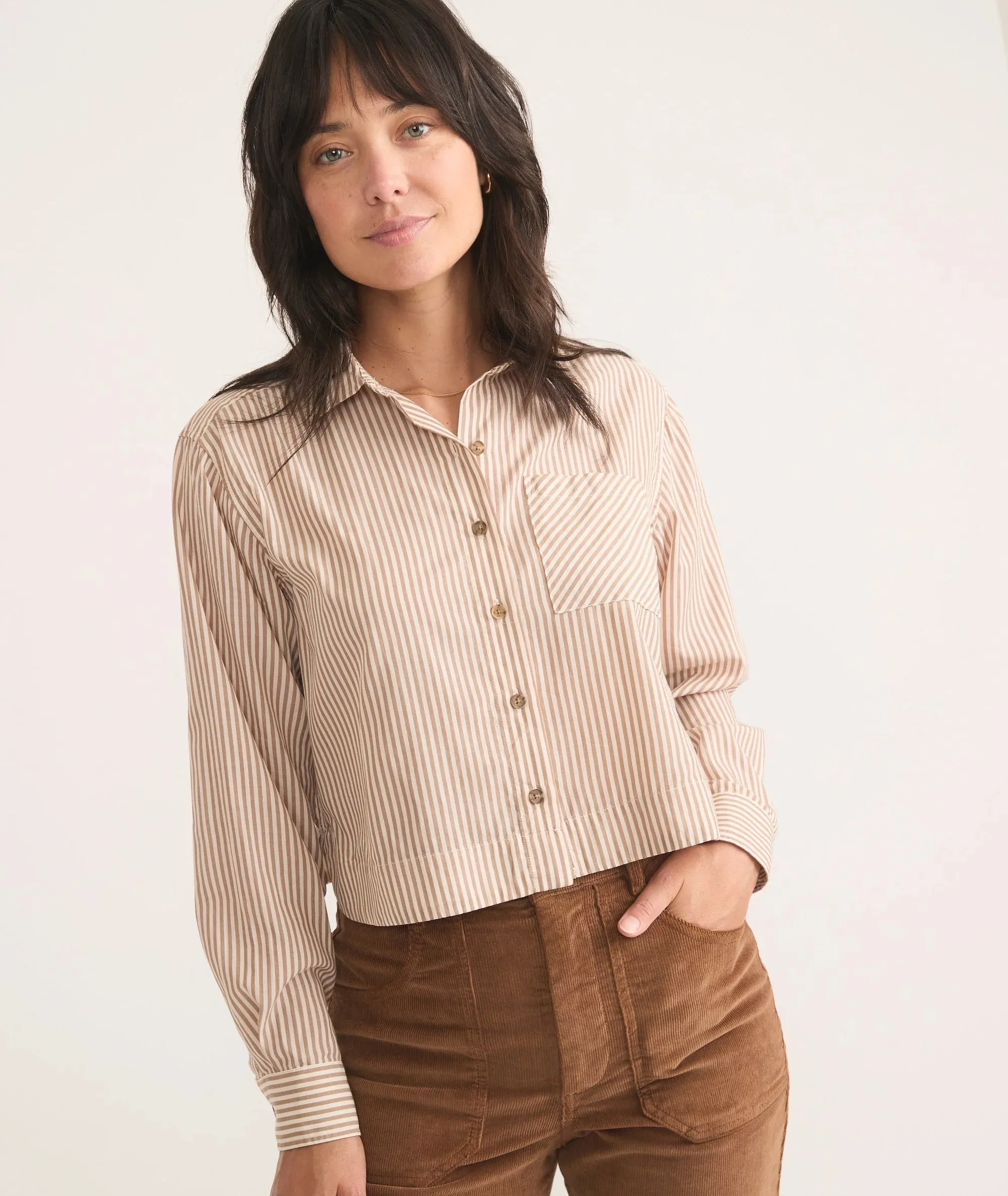 Mila Straight Hem Button Down