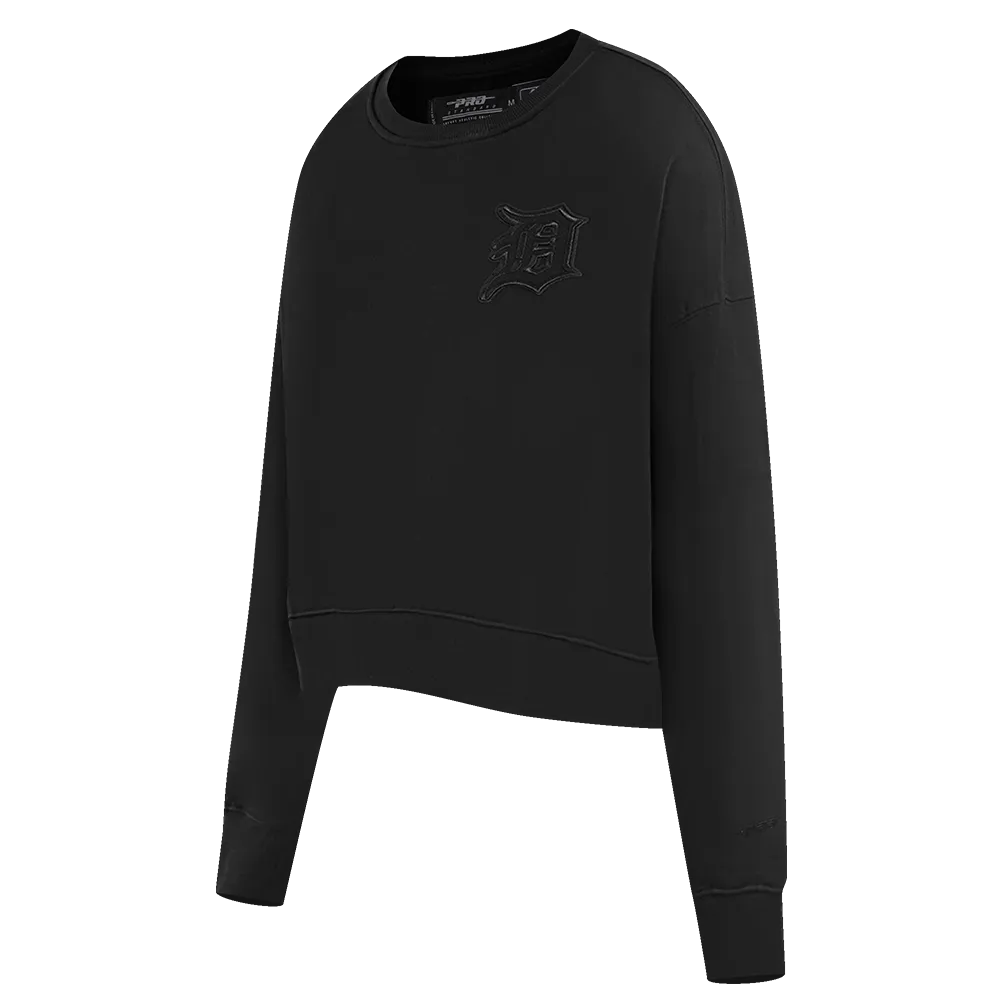 MLB DETROIT TIGERS NEUTRAL WOMEN'S CREWNECK (BLACK)